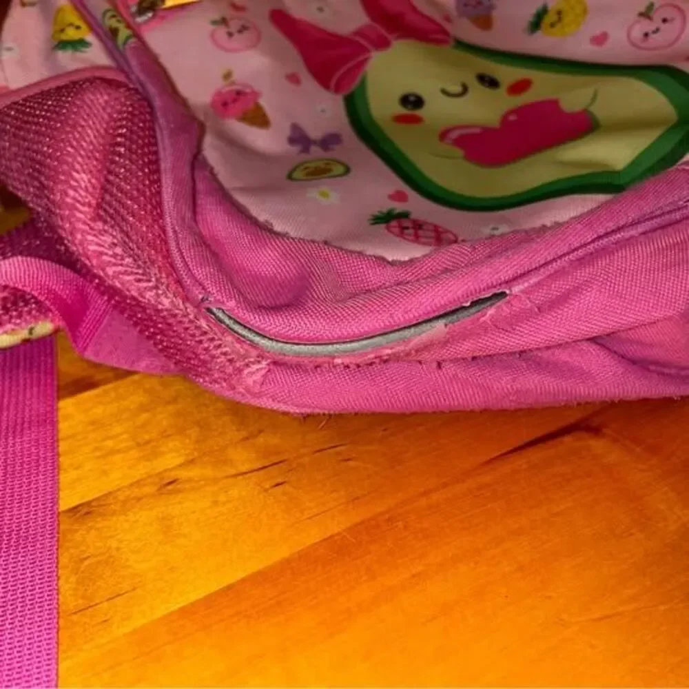 Girls Pink Avocado Backpack and Lunchbox Set Fair Condition